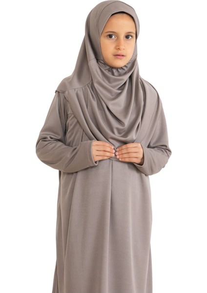 Iki Parça Çocuk Namaz Elbisesi Seti Eşarp ile Takım, Islami Giyim Takım Kızlar Için