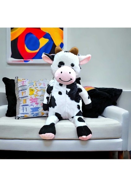 Toyzz Sevimli Inek Peluş & Uyku Arkadaşı & Oyuncak & Hediyelik 45 cm