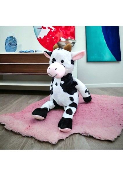 Toyzz Sevimli Inek Peluş & Uyku Arkadaşı & Oyuncak & Hediyelik 45 cm
