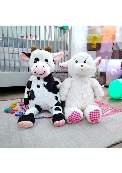 Toyzz Sevimli Inek Peluş & Uyku Arkadaşı & Oyuncak & Hediyelik 45 cm