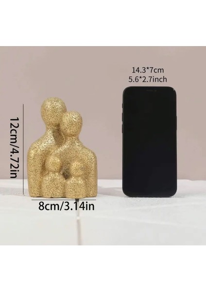 Soyut Dört Kişilik Aile Hediyelik Dekoratif Obje 12 cm x 8 cm fırsatları
