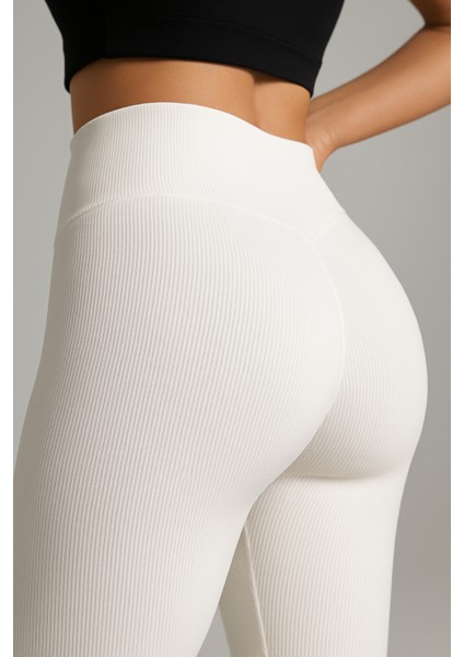 Kadın Yüksek Bel Düz Fitilli Toparlayıcı Tayt – Günlük Kullanım fiyatları