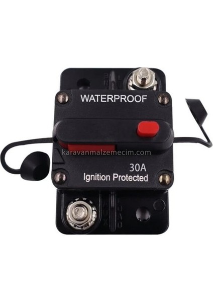 Obus Karavan Waterproof Dc Sigorta 30 Amper Otomatik Sigorta