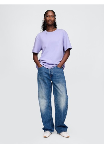 Erkek Lila Heavyweight Original T-Shirt fırsatları