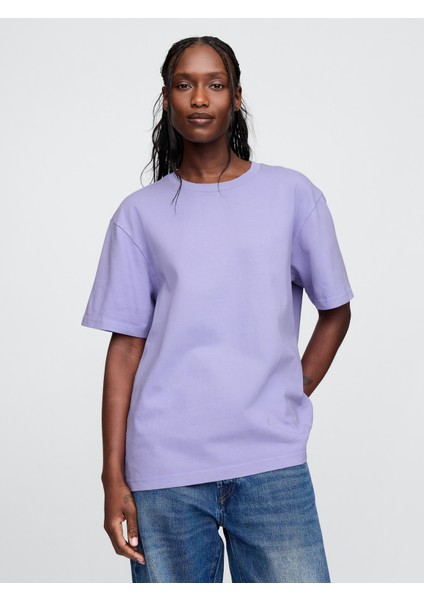 Erkek Lila Heavyweight Original T-Shirt indirimleri