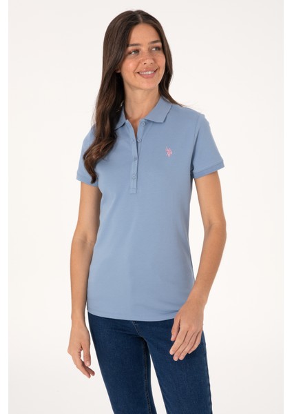 Kadın Mavi Tişört Basic 50300830-VR036
