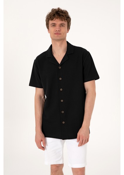 Erkek Siyah Gömlek Örme 50306977-VR046 modelleri