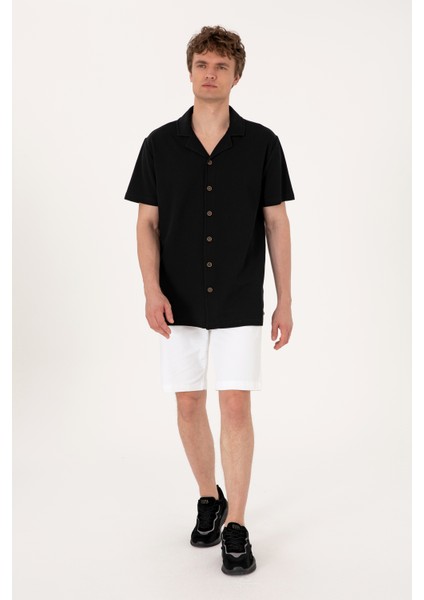 Erkek Siyah Gömlek Örme 50306977-VR046 fırsatları