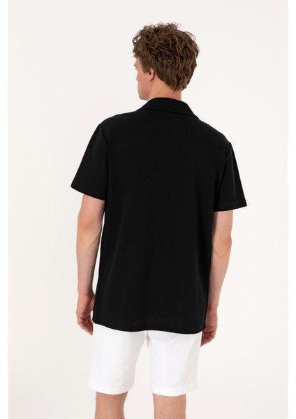 Erkek Siyah Gömlek Örme 50306977-VR046 indirimleri