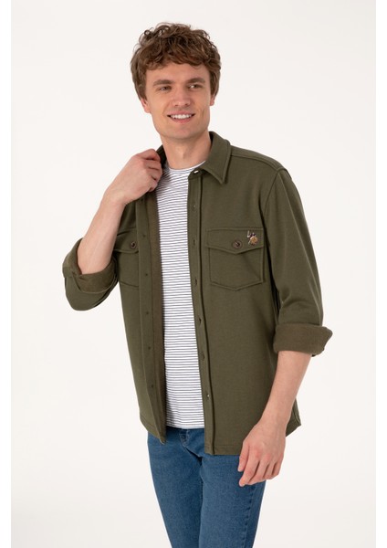 Erkek Haki Gömlek Örme 50316673-VR027