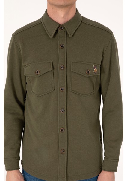 Erkek Haki Gömlek Örme 50316673-VR027