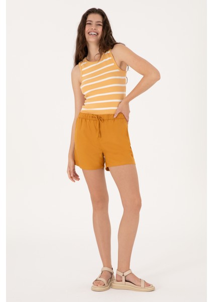 Kadın Hardal Şort / Bermuda 50300653-VR072