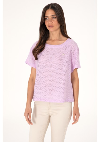 Kadın Lila Gömlek Kısa Kollu 50299319-VR034 modelleri