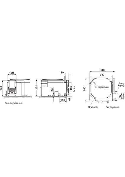 Obus Karavan Truma Boiler B10 (Gazlı Su Isıtıcı)