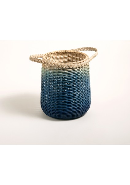 Java Rattan Sepet 30 cm Mavi