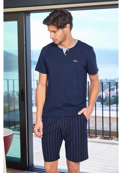 Erkek Lacivert Pijama Takım A25911