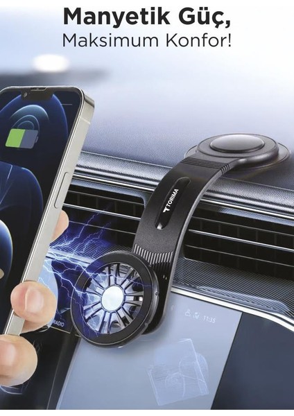 JX-057 Siyah Güçlü Manyetik 360° Dönebilen, Esnek, Yapışkan Tabanlı, Sarsıntı Önleyici Araç Içi Telefon Tutucu fiyatları