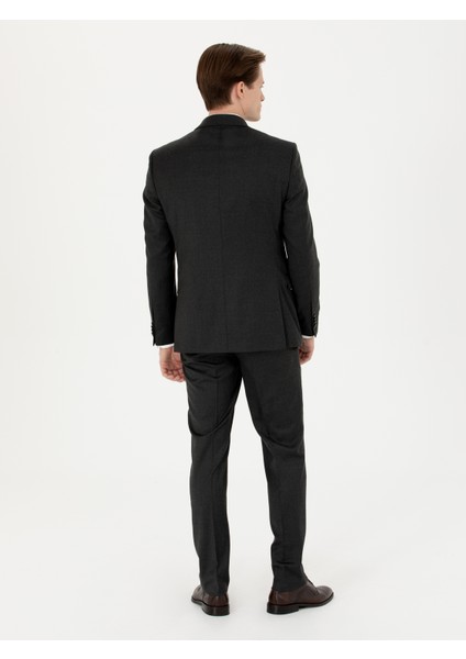 Erkek Yeşil Slim Fit Yün Karışımlı Kumaş Pantolon 50270151-VR054