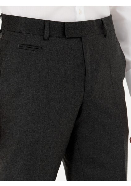 Erkek Yeşil Slim Fit Yün Karışımlı Kumaş Pantolon 50270151-VR054