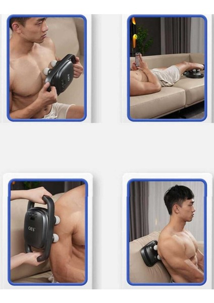 6 Toplu Şarjlı Masaj Aleti 9 Modlu Tüm Cücut Ile Uyumlu Sırt Ayak Baldır Masajı