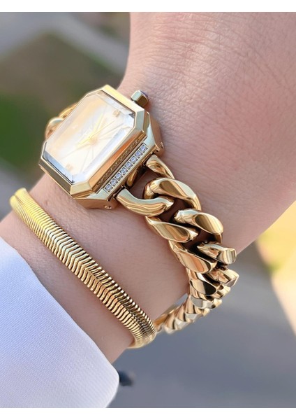 Spor Zincir Kordon Köşeli Seri 2 Yıl Garantili Kadın Kol Saati+Bileklik 10836.2 modelleri