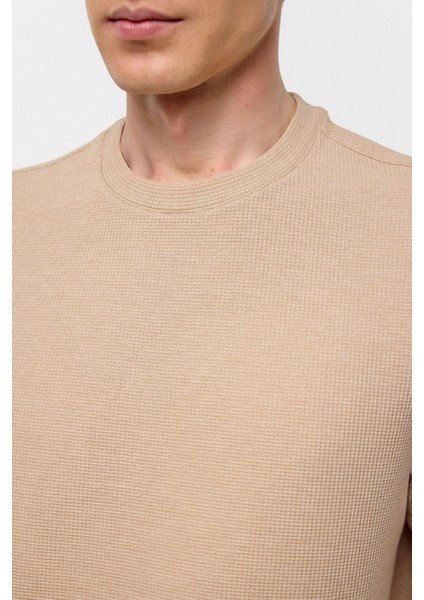 Kiremit Regular Armürlü Bisiklet Yaka Tişört indirimleri