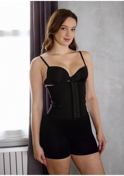 Kısa Latex Korse Siyah