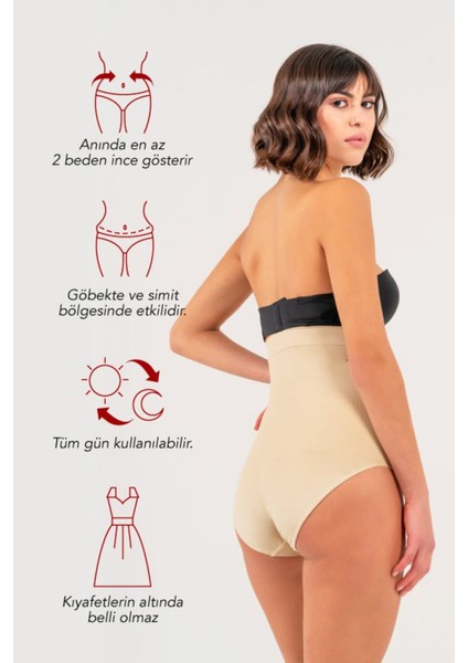 Yüksek Bel Slip Korse Ten