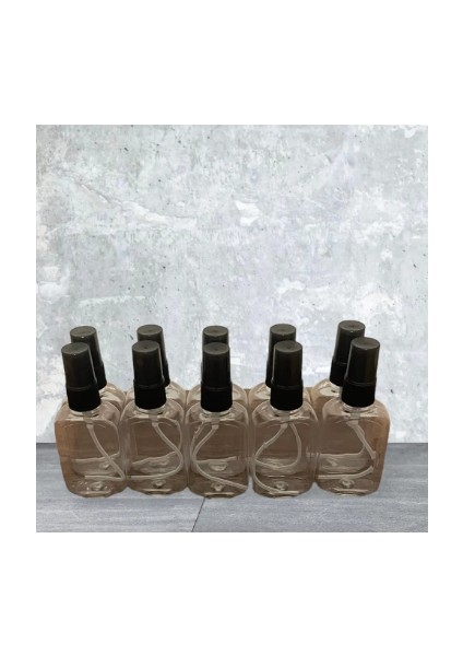 Group Ticaret 50 ml Kare Pet Beyaz Sprey Fısfıslı Hediyelik Kolonya Şişesi 20 Adet