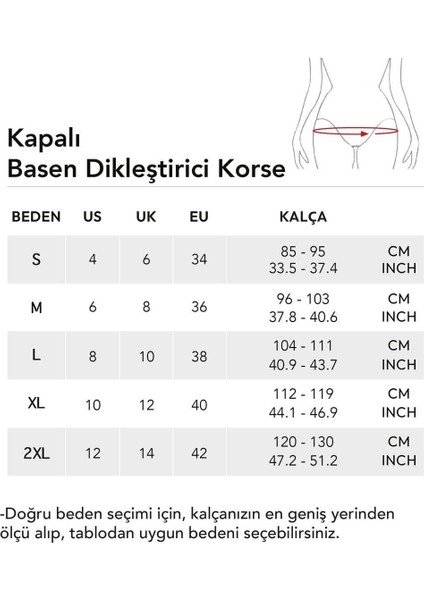 Kapalı Basen Dikleştirici Korse Ten