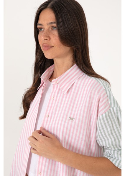 Kadın Pembe Gömlek Tunik 50307656-VR041
