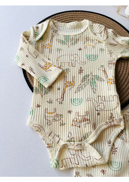 Manşetli Pantolon Çıtçıtlı Body - Bebek Alt Üst Takım fiyatları