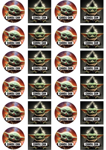 Baby Yoda Okul Etiket Seti ( Defter Etiketi, Kalem Etiketi , Araç Gereç Etiketleri. ) indirimleri