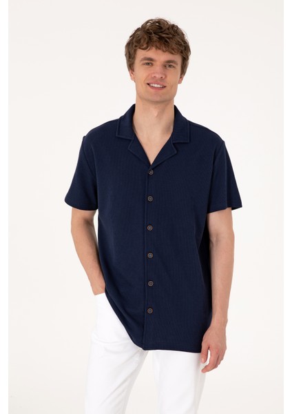 Erkek Lacivert Gömlek Örme 50306977-VR033