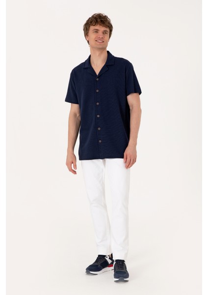 Erkek Lacivert Gömlek Örme 50306977-VR033 fırsatları