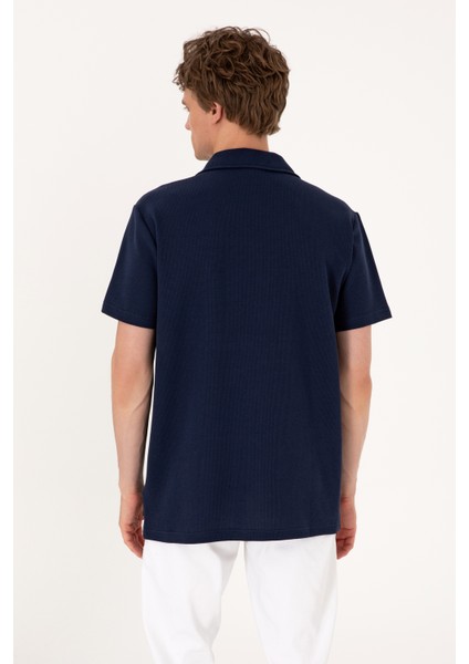 Erkek Lacivert Gömlek Örme 50306977-VR033 indirimleri