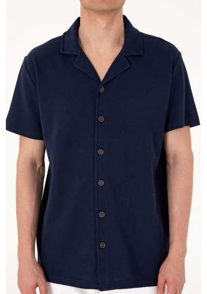 Erkek Lacivert Gömlek Örme 50306977-VR033