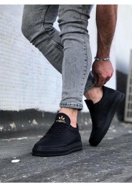 D-Erkek Siyah Casual Ayakkabı WG022 modelleri