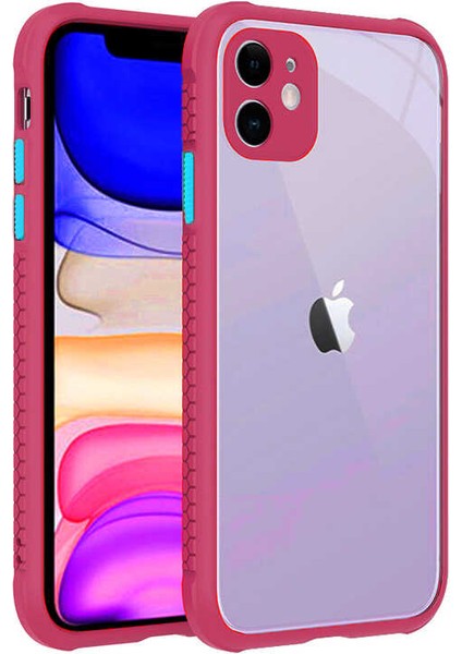 iPhone 11 Uyumlu ​​mkst Kaff Kapak-Mürdüm