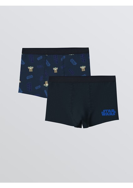 Yeni Sezon Star Wars Baskili Erkek Cocuk Boxer 2'li - S5GN35Z4