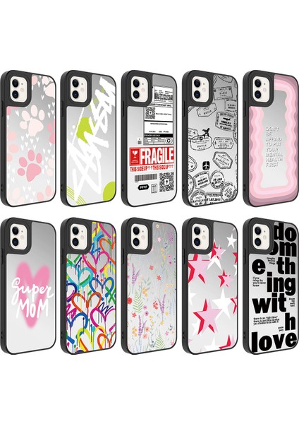Apple iPhone 11 Kılıf Aynalı Desenli Kamera Korumalı Parlak Mkst Mirror Kapak-Ayna