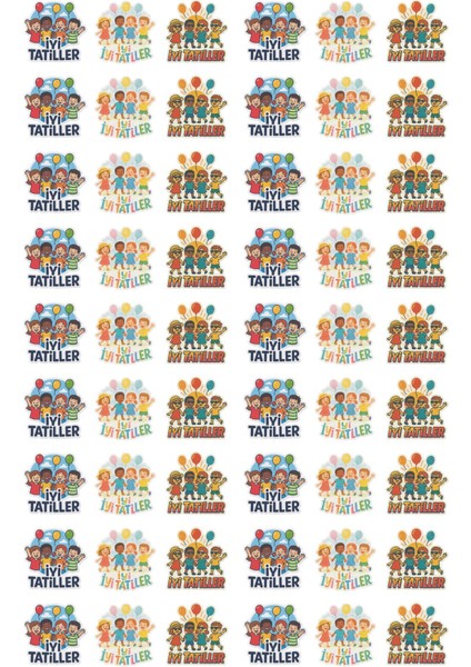 “iyi Tatiller Sticker Seti – 3 Farklı Neşeli Tasarım, 54 Adet fiyatları