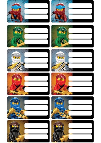 Ninjago Defter Etiket Sticker Seti 147 Ad 4 Sayfa A4 fiyatları