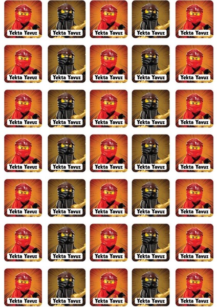 Ninjago Defter Etiket Sticker Seti 147 Ad 4 Sayfa A4 modelleri
