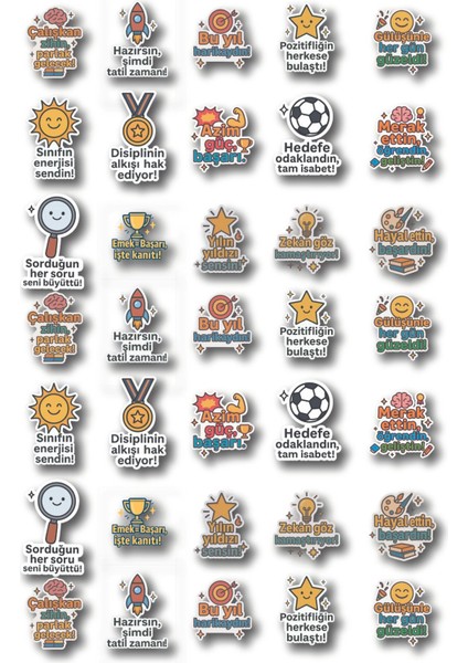 35 Adet Öğrenci Karne Sticker Seti – Motivasyon Etiketleri | Öğretmenler Için Karne Hediyesi fiyatları