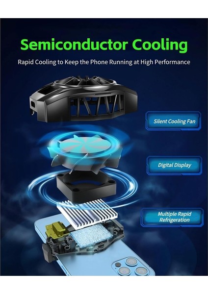 Derece Göstergeli Telefon Soğutucu Fan indirimleri