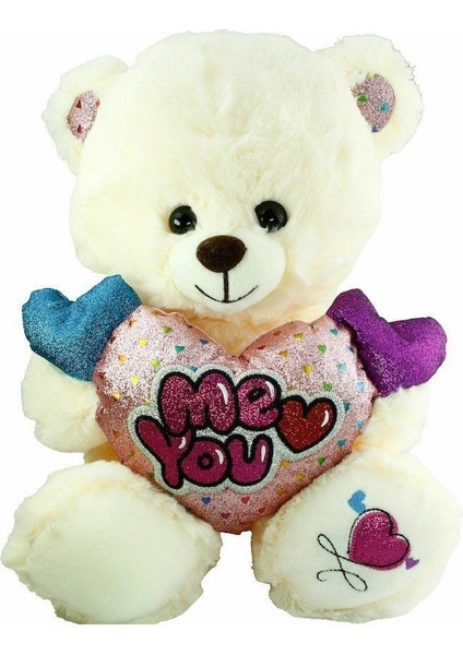 PJH2322 Peluş Kalpli Ayı 30 cm fiyatları