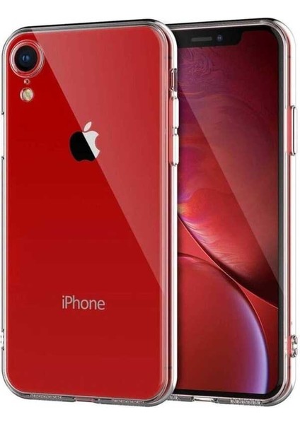 iPhone Xr 6.1 Uyumlu Mkst Kamera Korumalı Süper Silikon Kapak-Renksiz