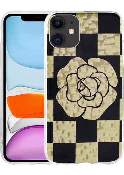 iPhone 11 Uyumlu Desenli Sert Mkst Elnov Kapak-No4