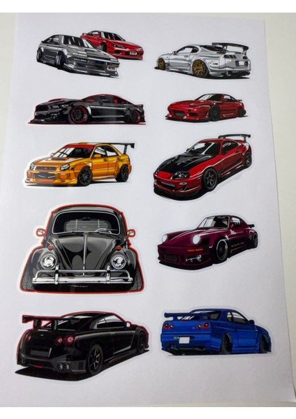 Araba Sticker ( Etiket ) Notebook,kask, Duvar, Bisiklet, Motosiklet, Dolap, Kapı A4 Boyutlarında